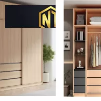 TỦ QUẦN ÁO MÀU GỖ TỰ NHIÊN